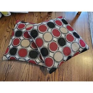 Throw Toss Pillow Set Of 2 18X18" Bedroom Living Room Two Pillows Square